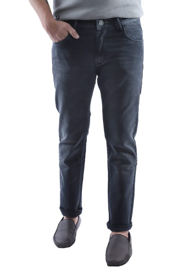 Denim Knitted Lycra-Carbon Black